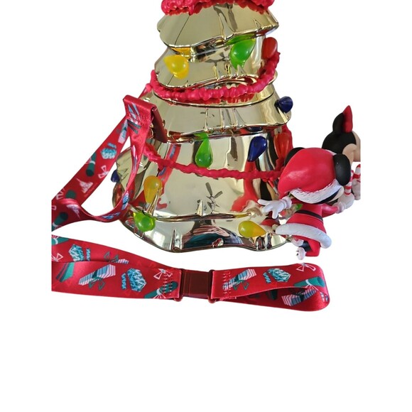 New Disney 2021 Mickey & Minnie Gold Christmas Tree Light Up Popcorn Bucket - Picture 7 of 7